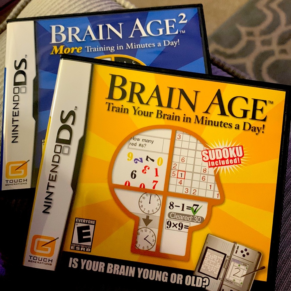 Brain Age 1 and 2 for Nintendo DS